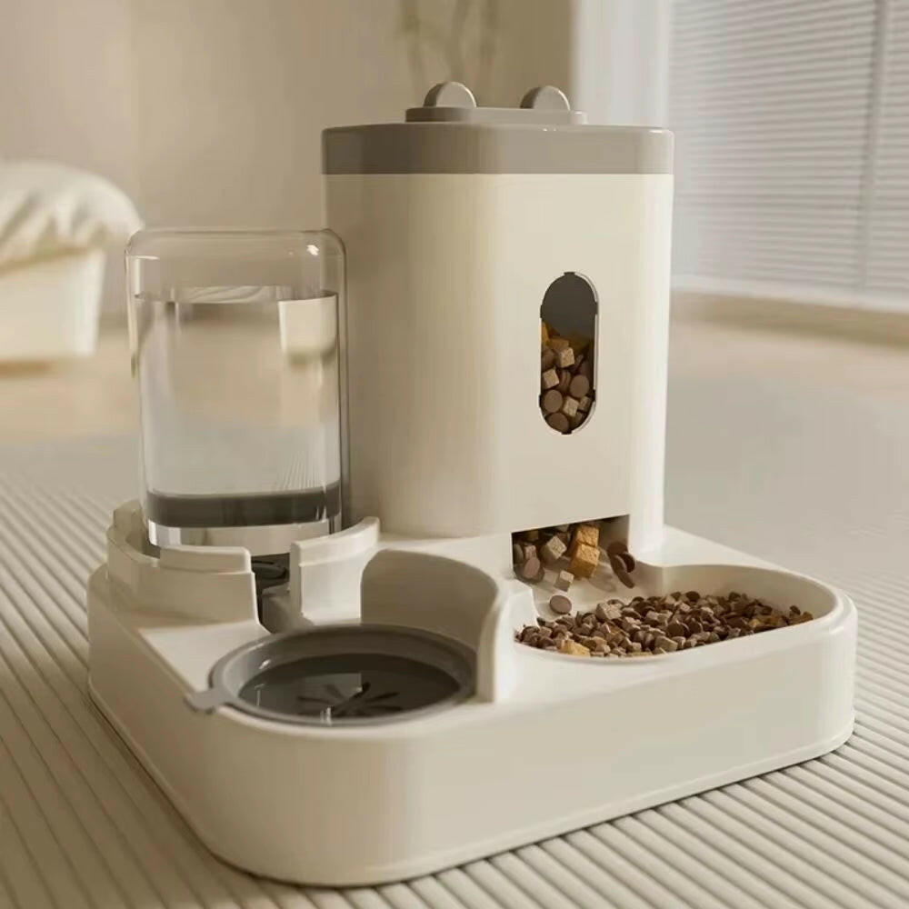 Elevated Automatic Pet Feeder & Water Fountain - Large Capacity for Cats & Dogs.