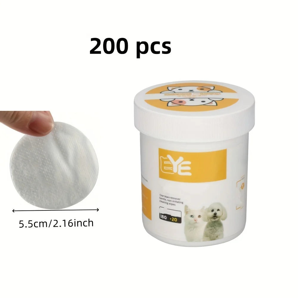 200 Count Pet Eye Cleaning Wipes - Gentle Tear Stain Remover Pads for Happy, Healthy Pets!.
