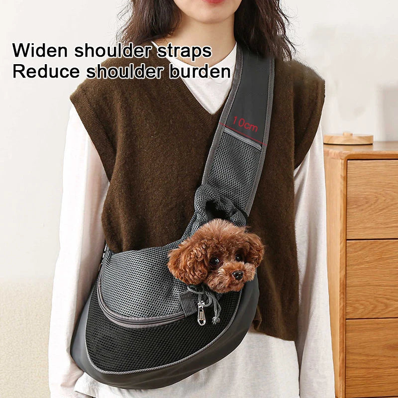 Ultimate Pet Carrier Backpack for Cats and Dogs - Stylish Mesh Sling Travel Tote & Crossbody Bag.