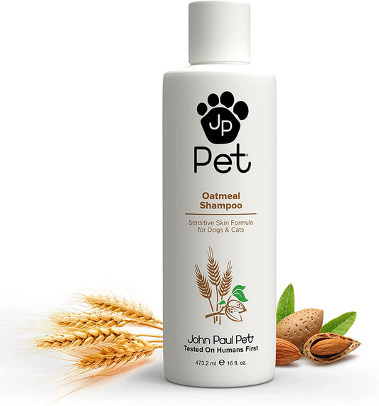 Oatmeal Shampoo for Pets with Aloe for Sensitive Skin, pH Balanced, Made in the USA.