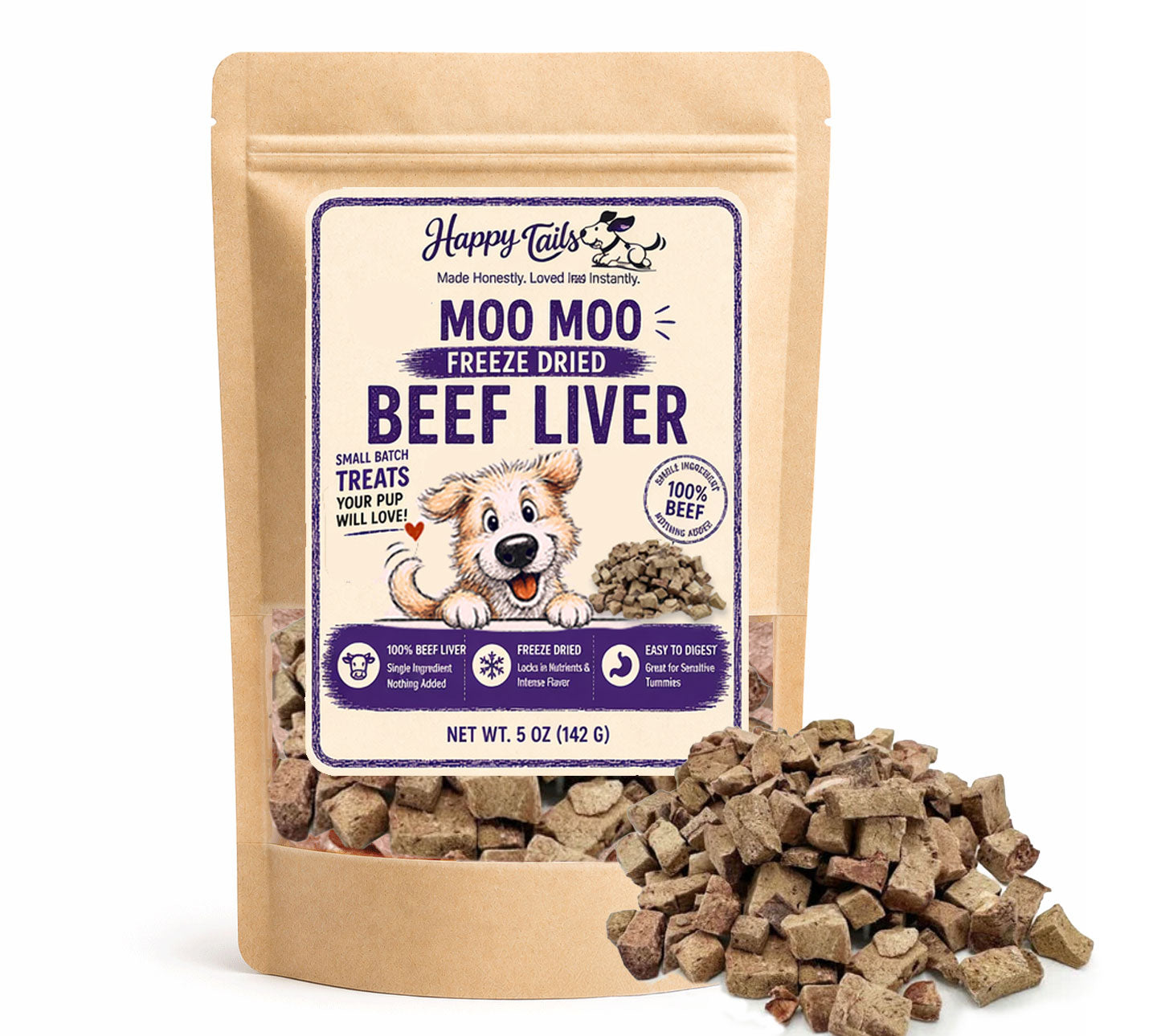 Moo Moo Freeze-Dried Beef Liver | 4 oz