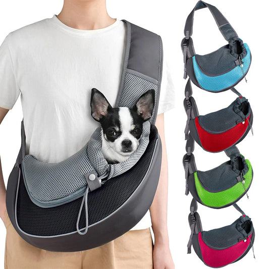 Ultimate Pet Carrier Backpack for Cats and Dogs - Stylish Mesh Sling Travel Tote & Crossbody Bag.
