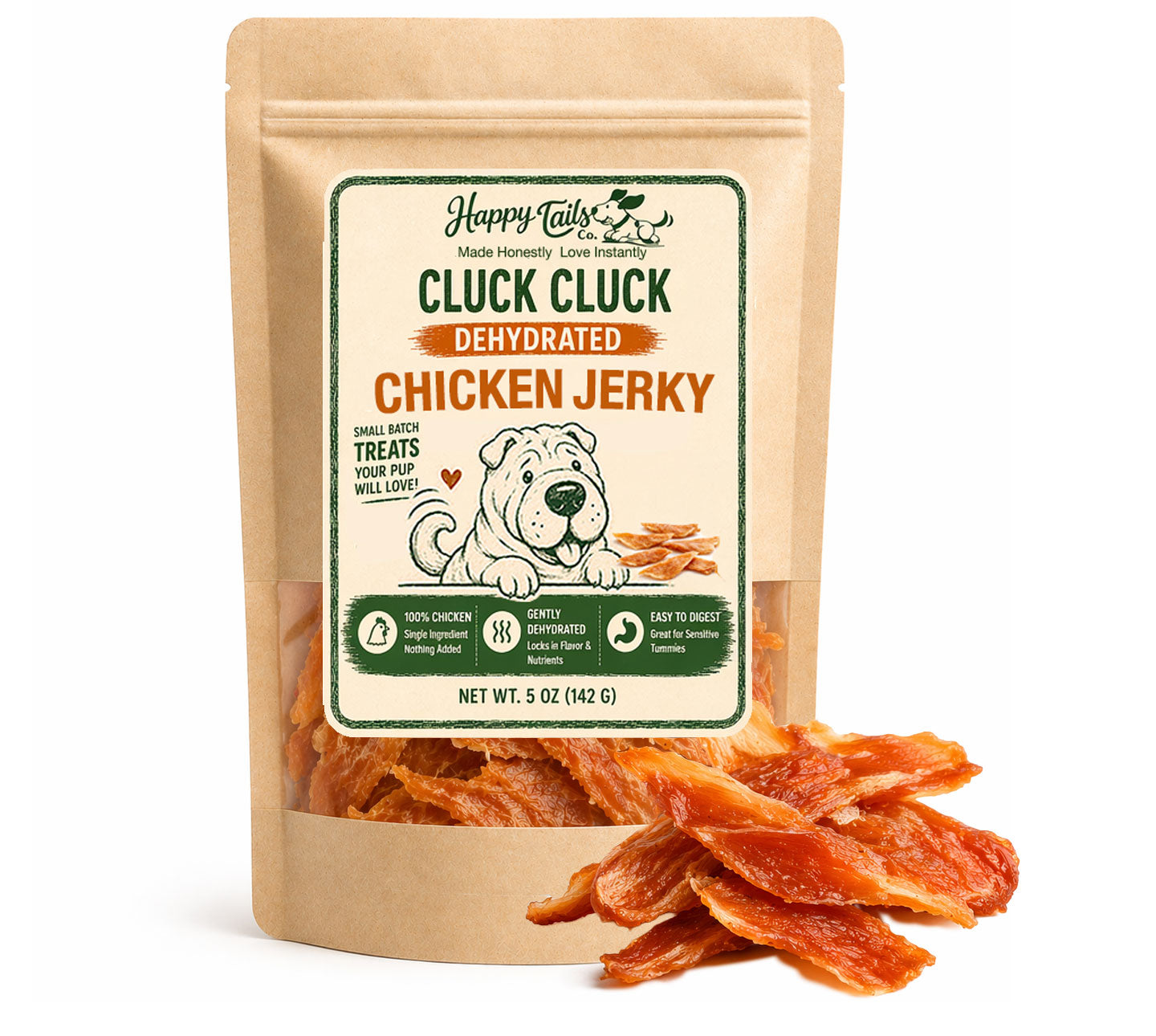 Cluck Cluck Dehydrated Chicken Jerky | 4 oz