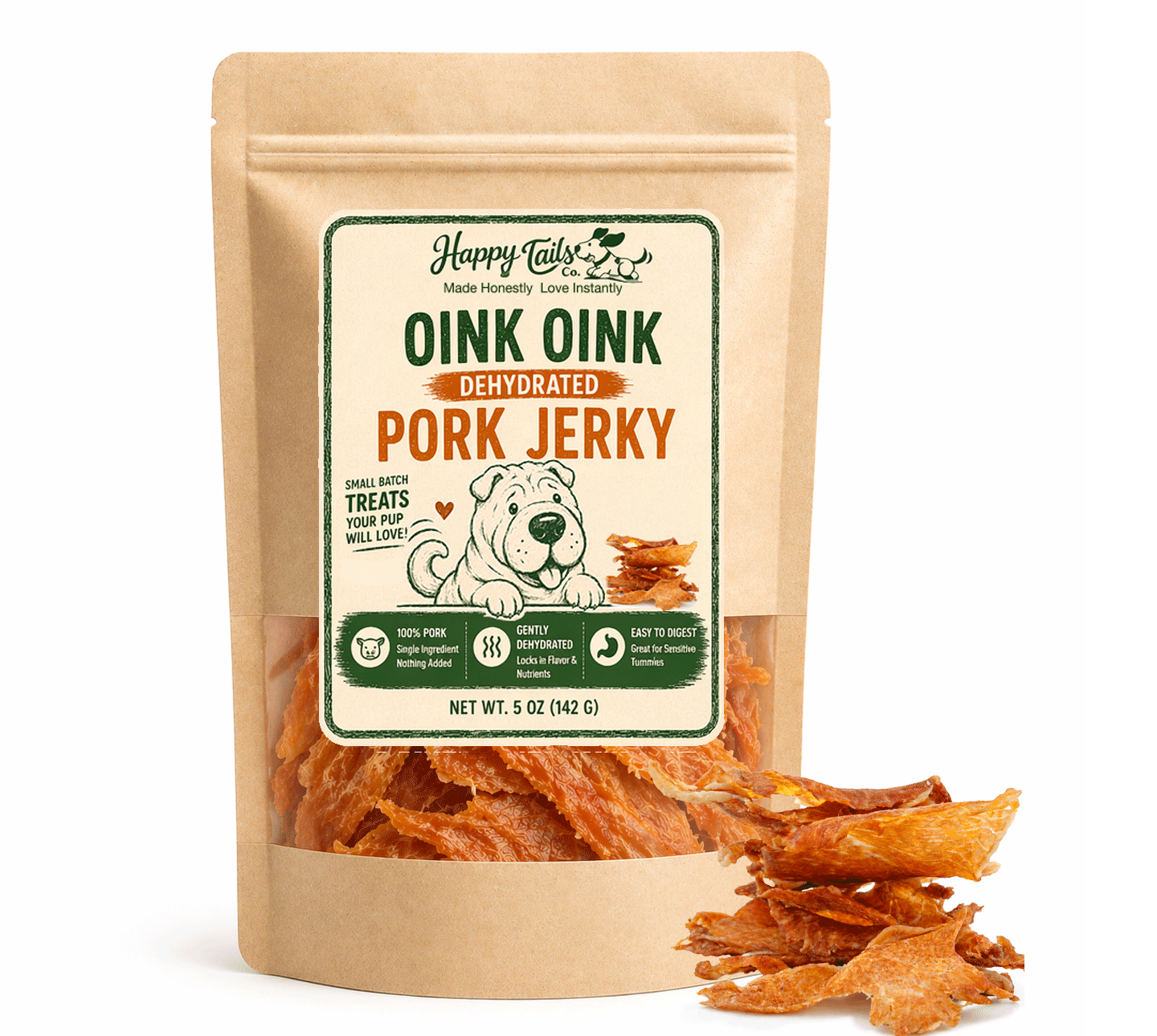 Oink Oink Dehydrated Pork Jerky | 5 oz