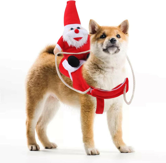 Christmas Santa Claus Holiday Outfit for Dogs.