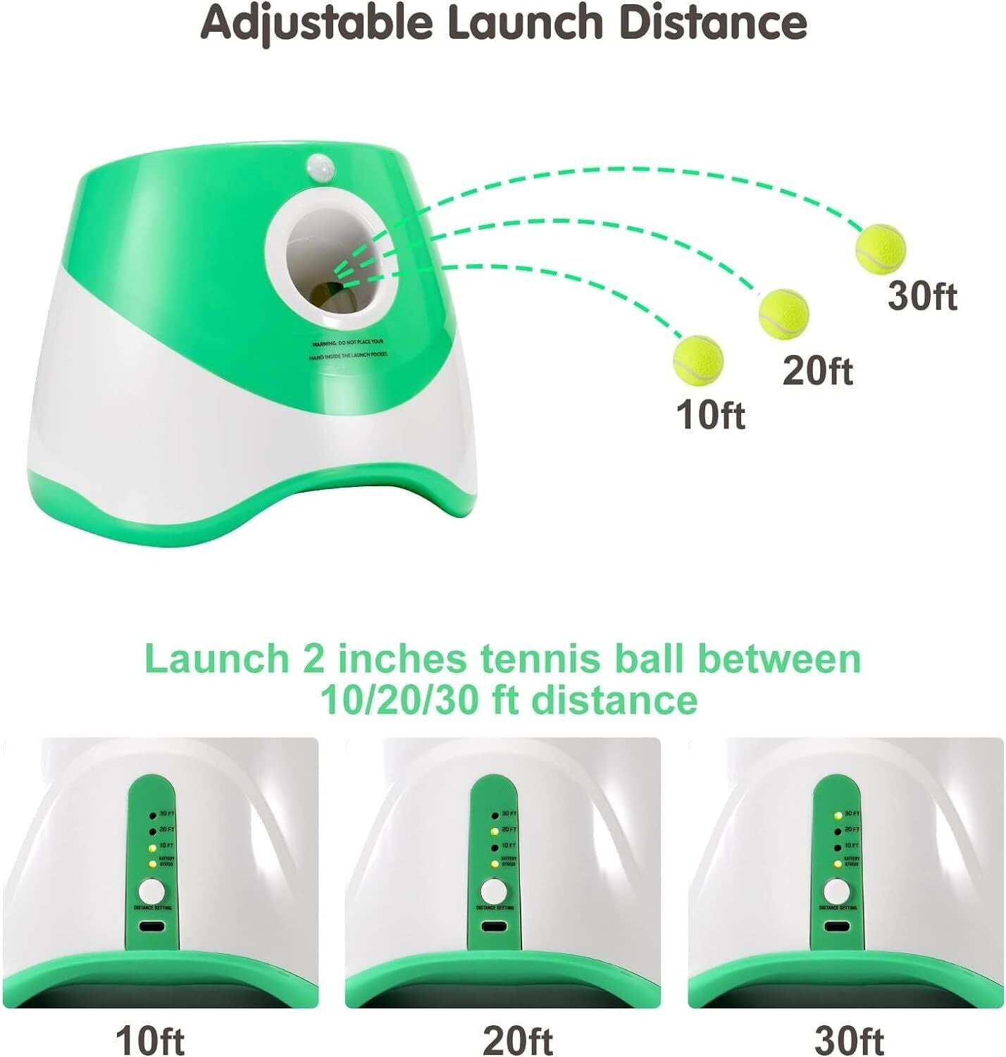 Automatic Ball Launcher Dog  Toy Interactive Tennis Pet Thrower.