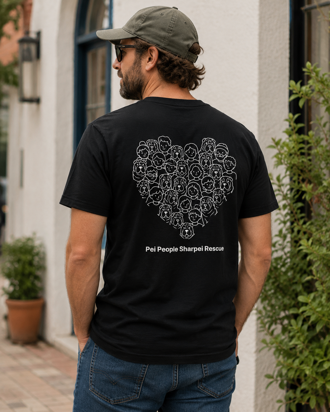 Pei People Shar Pei Rescue Unisex Fundraiser Tee - Classic Edition - refine